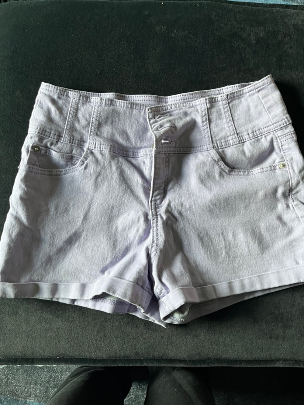 No Boundaries Light Lavender Denim Shorts - Casual Five-Pocket Style